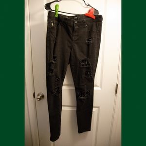 Torrid distressed studded black jeans